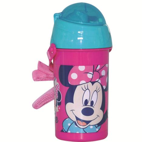 500ml Minnie Mouse Flip Top Drinks Bottle With Strap £2.99
